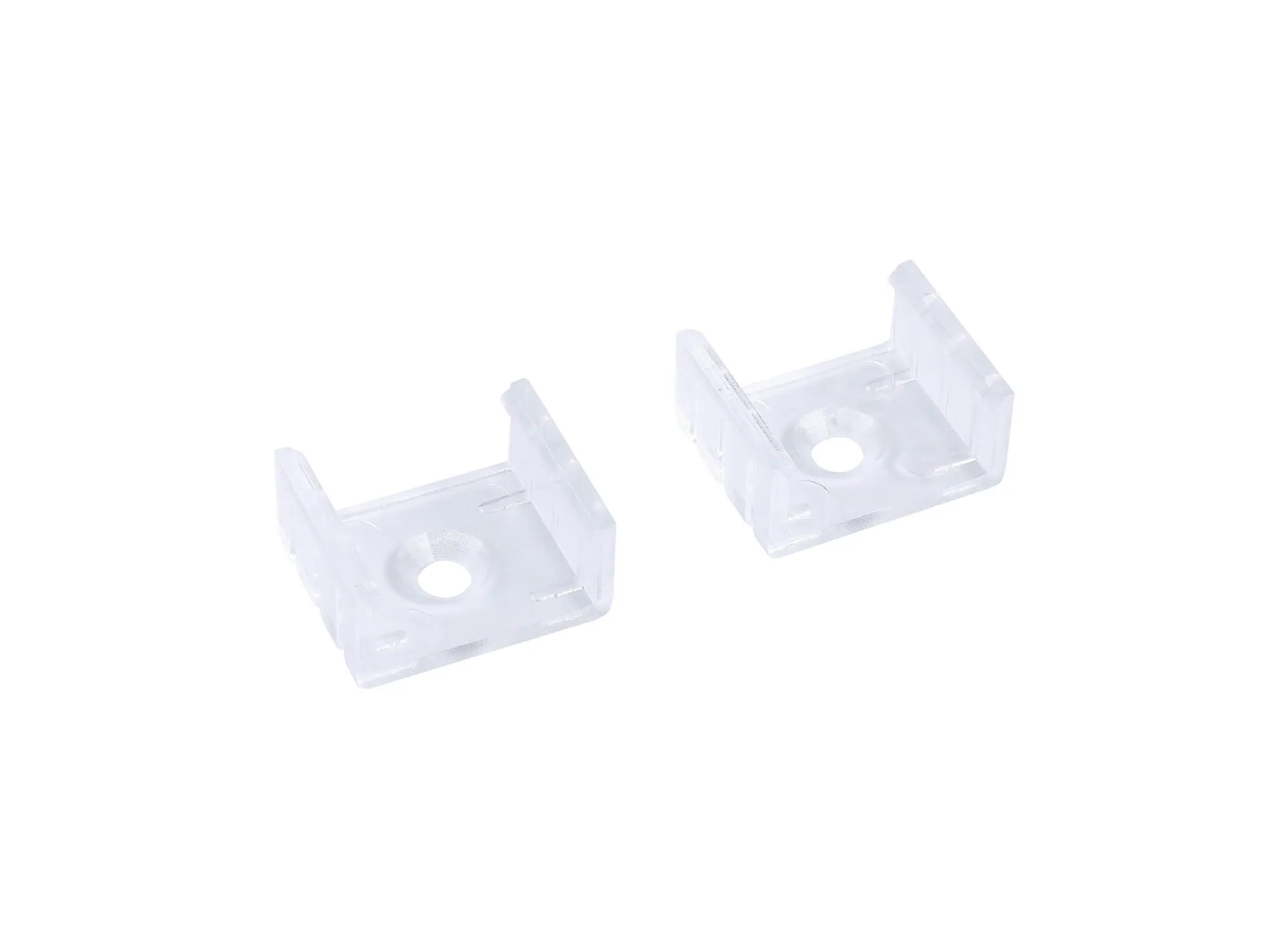 Tiras 20.8mm x 10mm Transparent PC Profile Fixing Clip With Hole (1pc) for M7381 / M7382 / M7383 M7391  Mantra Fusion Tiras LED Profile